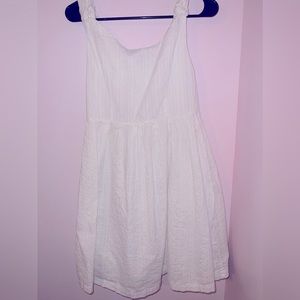 White above the knee length dress